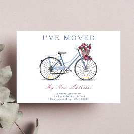 Anúncio Bicicleta Floral Aquarela l Mudei Novo Endereço