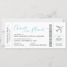 Anúncio Bilhete de Passagem de Embarque Alterar o Plano de