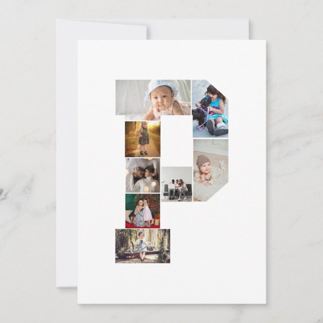 Anúncio Black and White Letter P Photo Collage (Frente)