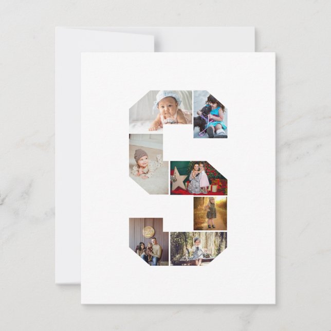 Anúncio Black and White Letter S Photo Collage (Frente)