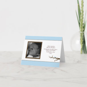 Anúncio Blue Bird Baby Announcement Card