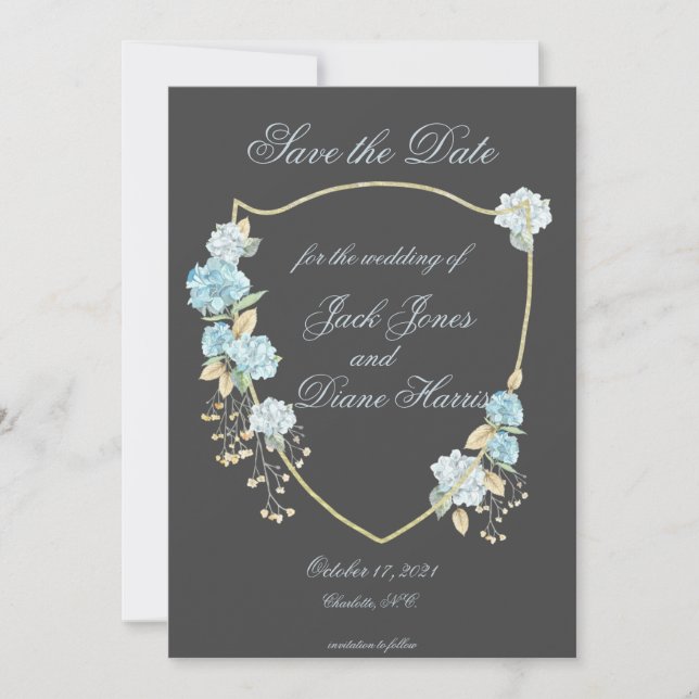 Anúncio Blue Hydreanga Salve a Data (Frente)