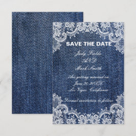 Anúncio Blue Jean Denim E Lace Salvar A Data
