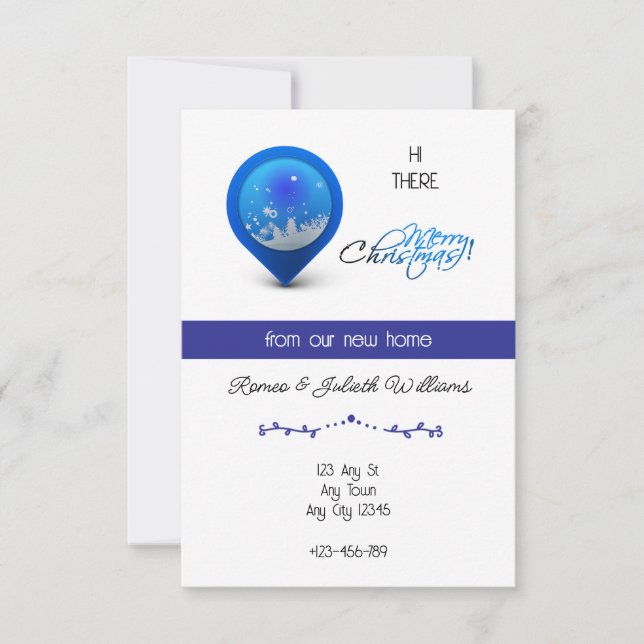 Anúncio Blue Location New Home Announcement (Frente)