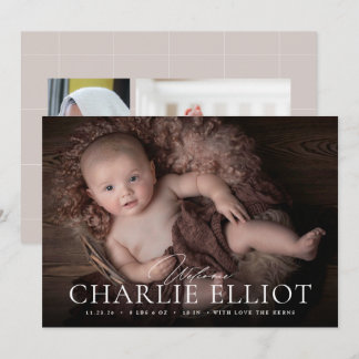 Anúncio Boas-vindas Bebê Nascimento Foto Comunicado Menina