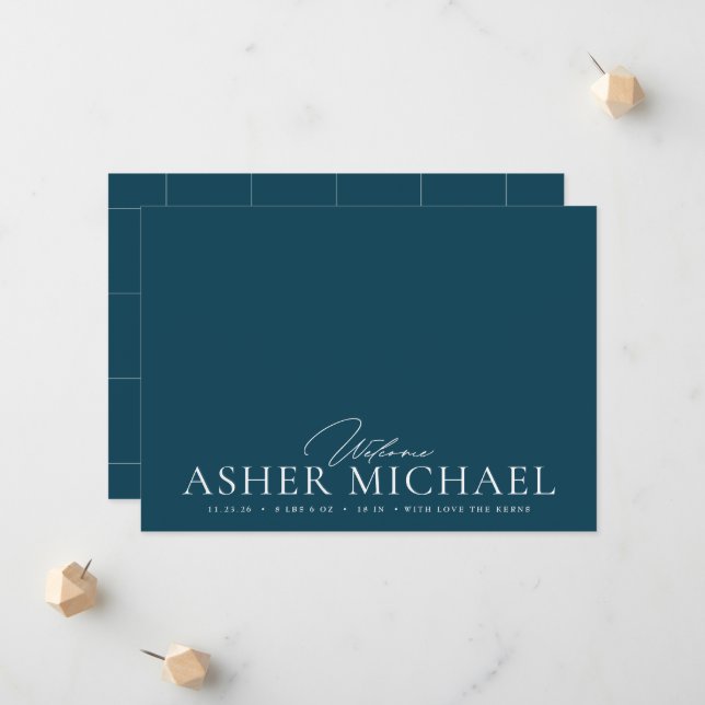 Anúncio Boas-vindas Bebê Nascimento Foto Comunicado Menina (Frente/Verso In Situ)