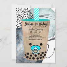 Bobas Para O Bebê Boba Tea Inspirou Chá de fraldas