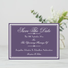 Anúncio Boho Chic Letra Roxo Empoeirado Salve A Data