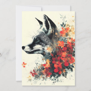 Anúncio Boho Floral Fox Willife Nature