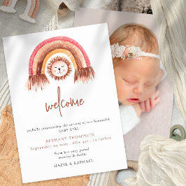 Anúncio Boho Rainbow Lion Welcome Baby