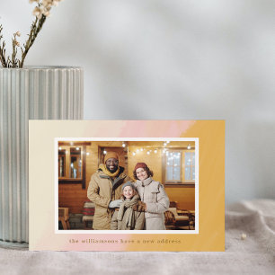 Anúncio Boho Rosa Amarelo Mudamos Novo Endereço Foto