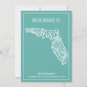 Anúncio Boho Teal Floral Mandala Estado em Movimento na Fl