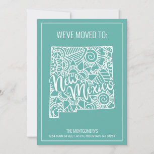 Anúncio Boho Teal Floral Mandala Novo Estado do México Mov