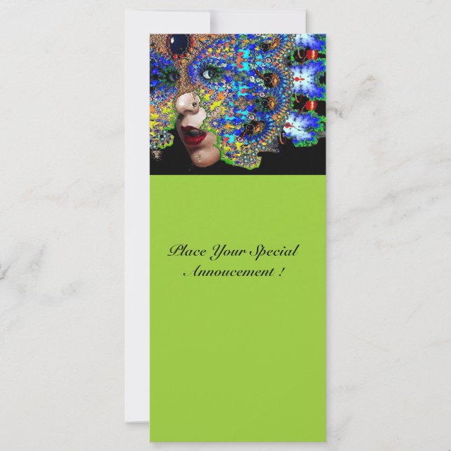 Anúncio Bola de Mascarada do EPHEMERAL Mardi Gras, Máscara (Frente)