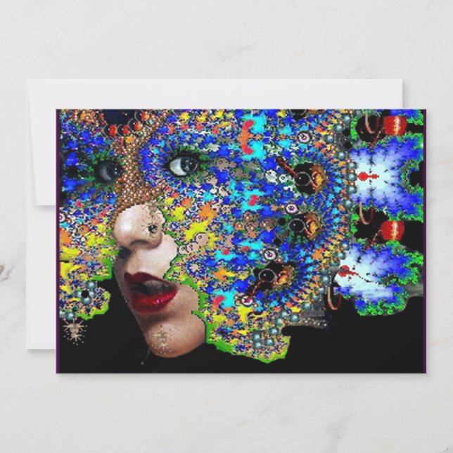 Anúncio Bola de Mascarada do EPHEMERAL Mardi Gras, Máscara (Frente)