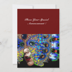 Anúncio Bola de Mascarada do EPHEMERAL Mardi Gras, Máscara