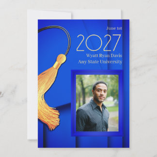 Anúncio Boné azul e palhaço com Tassel Dourado