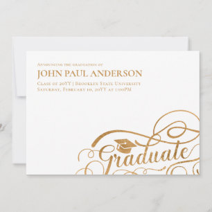 Anúncio Boné de Formando de Graduação de Script de formand