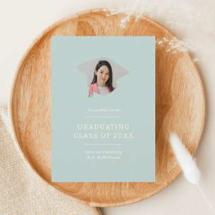 Anúncio Boné de formatura Mint Green 1 Graduação de Foto