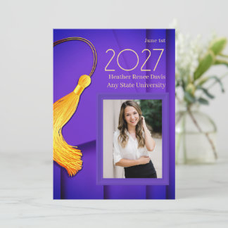 Anúncio Boné roxo e palhaço com Dourado Tassel