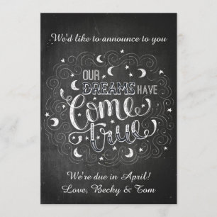 Anúncio bonito da gravidez