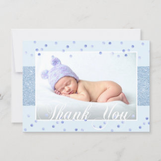 Anúncio Bonito RAPAZ OBRIGADO A VOCÊ Glitter Azul | FOTO