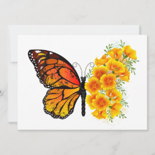 Anúncio Borboleta Flor com Papagaio Amarelo da Califórnia