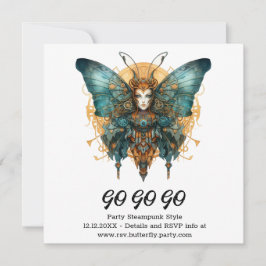 Anúncio Borboleta Saltadora Relógio Casamento Steampunk 