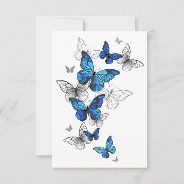Anúncio Borboletas Azuis Voadoras Morpho (Frente)