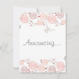 Anúncio Borboletas e Noivado de crisântemos de coral