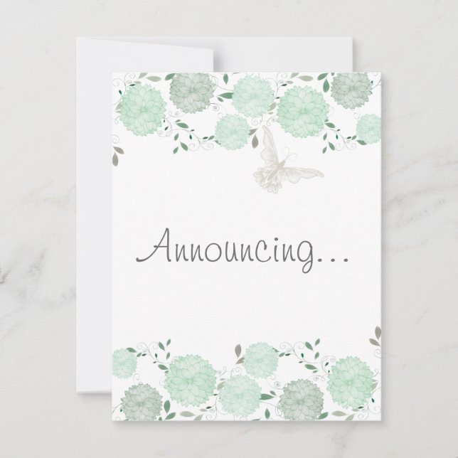 Anúncio Borboletas e Noivado de crisântemos verdes (Frente)