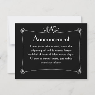 Anúncio Borda Elegante Personalizável Com Monograma