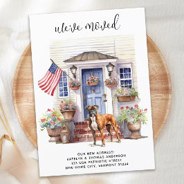 Anúncio Boxer Dog Pet Personalizado Patriótico em Moviment