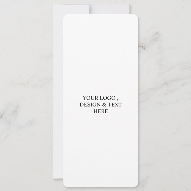 Anúncio Branco Personalizado – Seu Logotipo & Texto Aqui  (Frente)