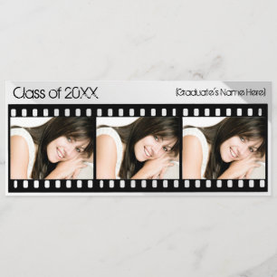 Anúncio branco preto da graduação de Filmstrip