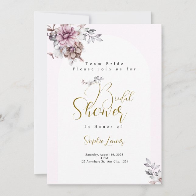 Anúncio Bridal Shower Invitation Card (Frente)