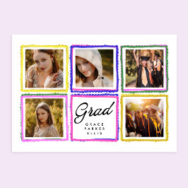 Anúncio Bright Retro Grad Photo Collage Frames Graduation 