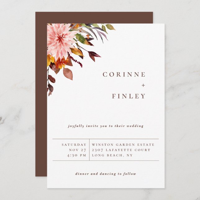 Anúncio Buquê de Noiva Rústico de Outono (Frente/Verso)