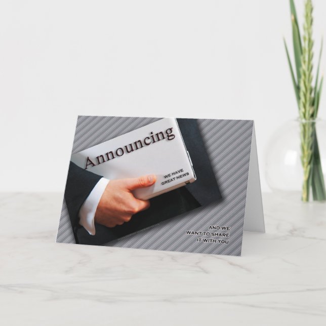 Anúncio Business Announcement in Black and White (Frente)