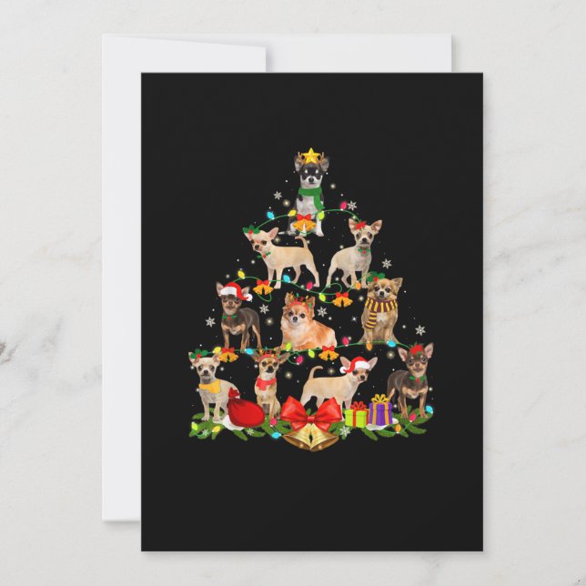 Anúncio Cachorro Passa Presente Chihuahua Árvore Natal Luz (Frente)