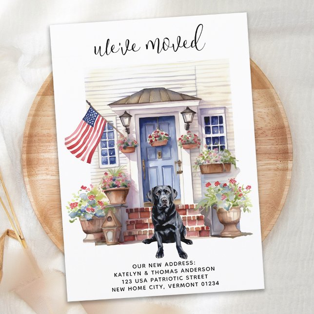 Anúncio Cachorro Patriótico Negro Labrador Retriever Moven (Criador carregado)