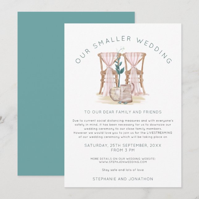 Anúncio Cadeiras de Casamento Boho Menores Reduzidas (Frente/Verso)