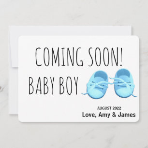 Anúncio calçados bonitos para bebês chegando em azul Gravi