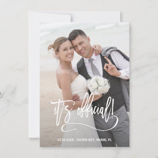 Anúncio Caligrafia moderna É casamento oficial (Frente)