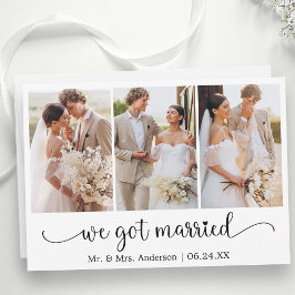 Anúncio Calligraphy 3 Photo Heart We Got Married