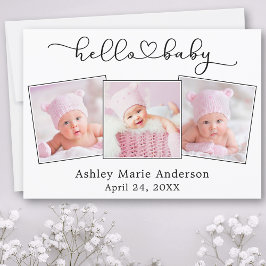 Anúncio Calliografia Script Heart 3 Photo Hello Baby