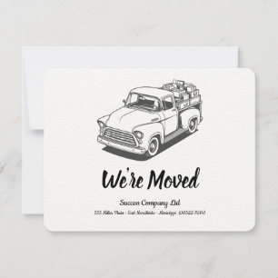 Anúncio Caminhão dos Anos 50 P&B Personalize Endereço Come