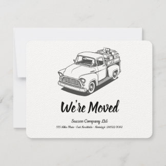 Anúncio Caminhão dos Anos 50 P&B Personalize Endereço Come