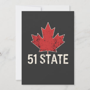 Anúncio Canadá 51rua Estado Trump American e Canadian Flag
