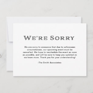 Anúncio Cancelamento Básico de Preto e Branco